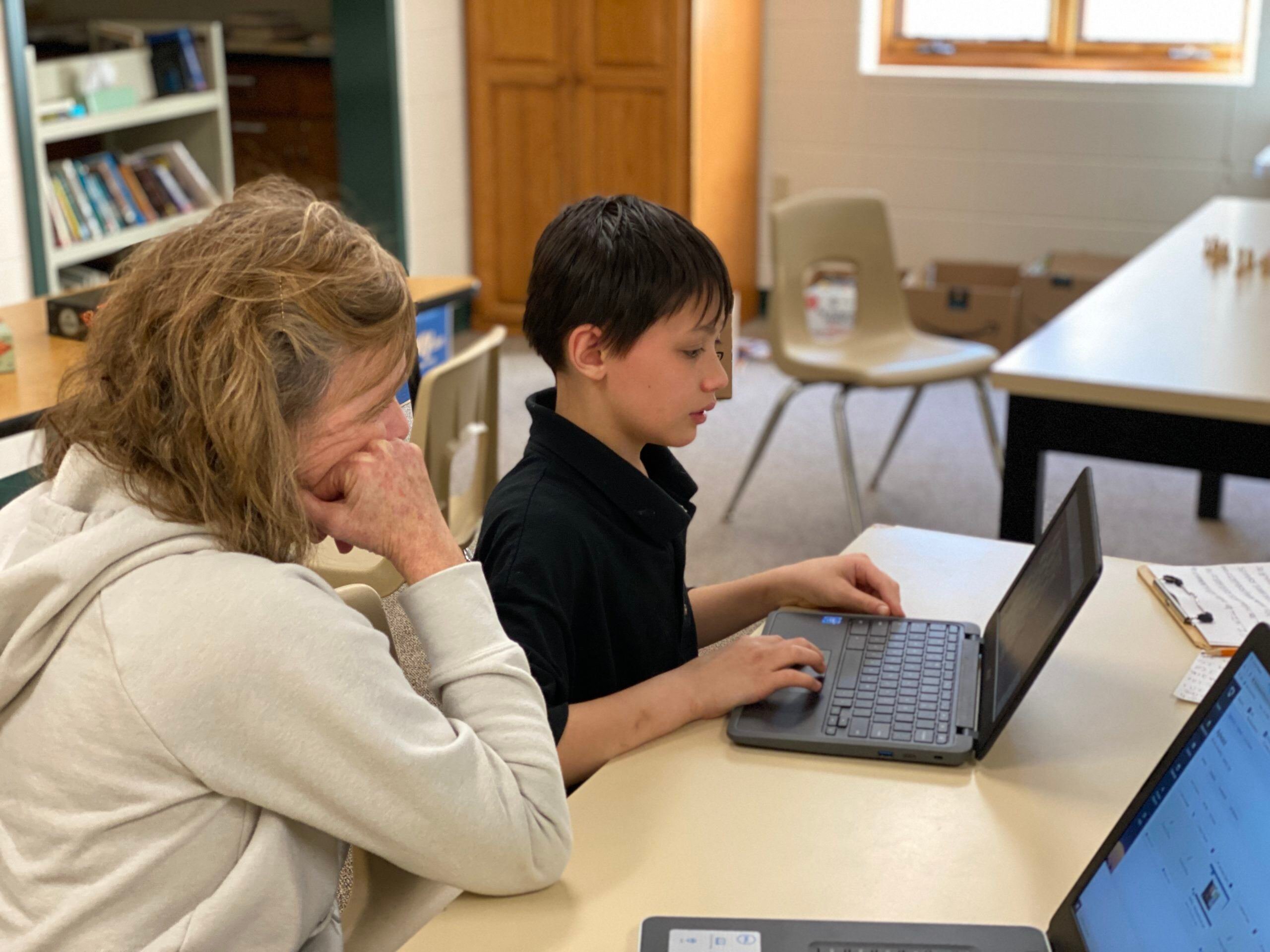 Online learning paired with educational support