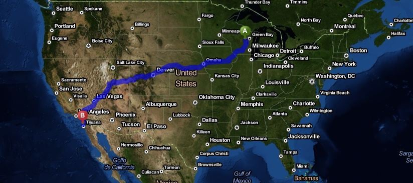 Ned’s 4,300 mile trip San Diego